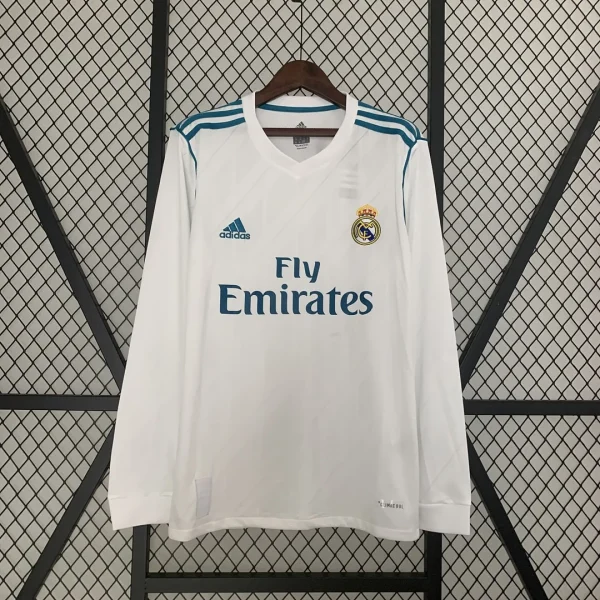 Retro Real Madrid 2017-18 Home Long Sleeve Kit