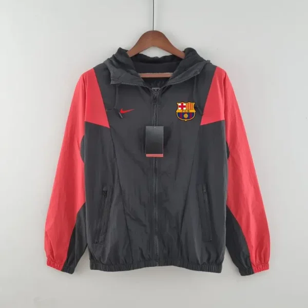 Barcelona Red-Black Windbreaker