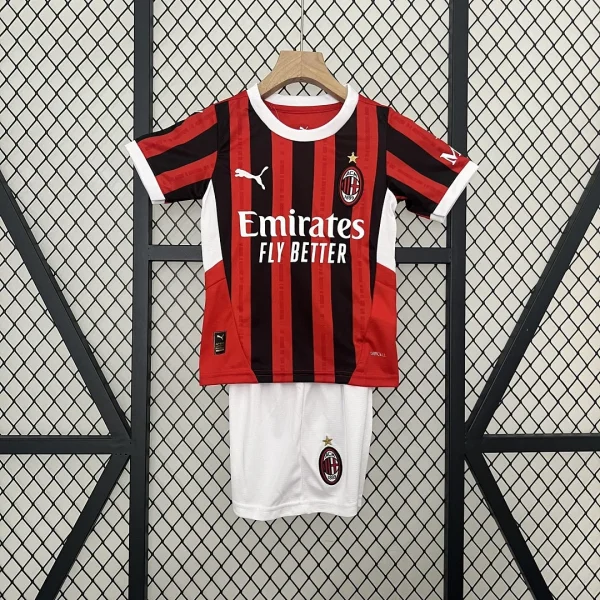 AC Milan 2024-25 Kids Home Kit