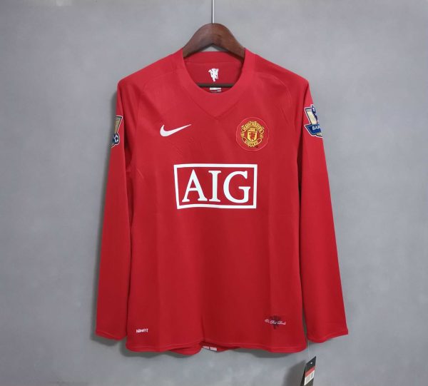 Retro Manchester United 2007-08 Home Kit Champions League