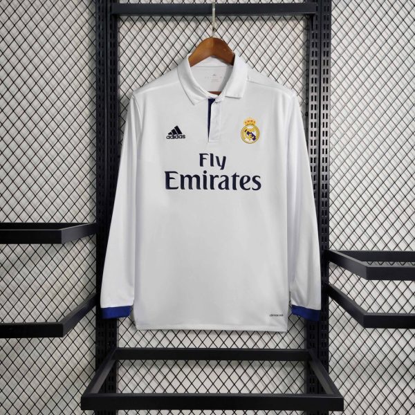 Retro Real Madrid 2016-17 Home Long Sleeve Kit